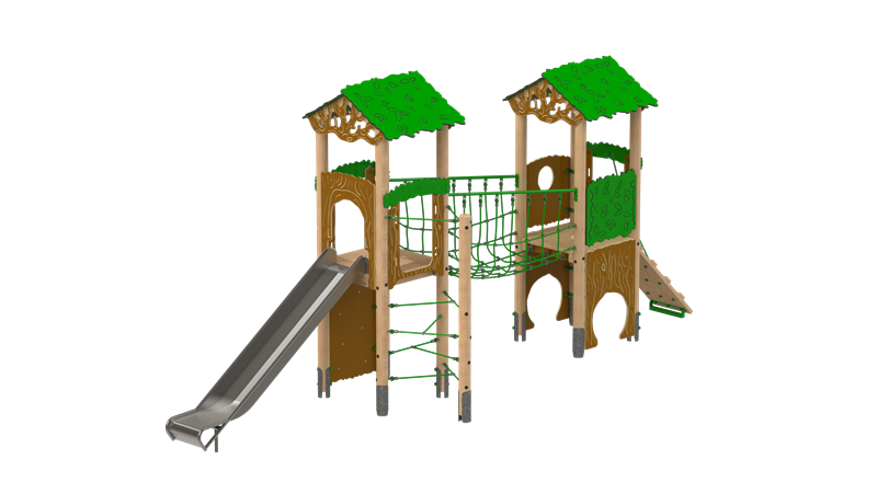 Technical render of a Buzzard Play Tower